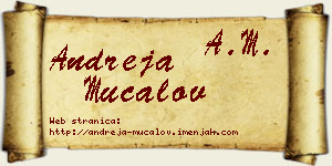 Andreja Mučalov vizit kartica